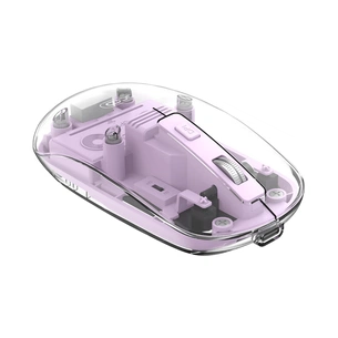 Мишка XO M12 Wireless Transparent/Pink (M12 Purple) зображення 1