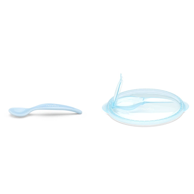 Набор детской посуды Nuvita COOL 6м+ Синий дорожный (NV1421COOLBLUE) - изображение 5