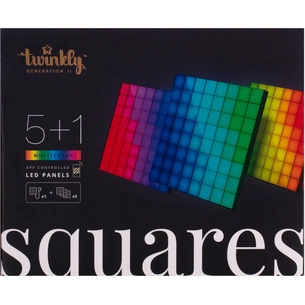 Гірлянда Twinkly Панель Smart LED Squares 1+5 RGB, Gen II, IP20, 16x16см, білий (TWQ064STW-07-BEU) зображення 1