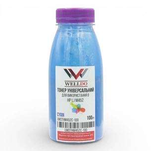 Тонер HP CLJ M252/277/452/Canon MF-631/632/633, фасовка, cyan 100г Welldo (UWDTHM452C-100) зображення 1