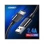 Дата кабель USB 2.0 AM to Micro 5P 3.0m 2A US289 black Ugreen (60827) - зменшене зображення 2