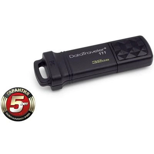 USB флеш накопичувач Kingston 32Gb DataTraveler DT111 Black (DT111/32GB) - изображение 1