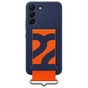 Чохол до мобільного телефона Samsung Silicone with Strap Cover Galaxy S22 Navy (EF-GS901TNEGRU) - зменшене зображення 1