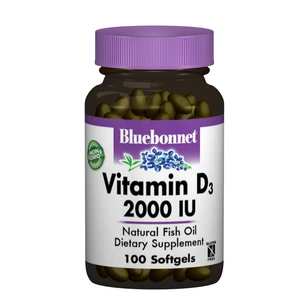 Вітамін Bluebonnet Nutrition Вітамін D3 2000IU, 100 желатинових капсул (BLB0317) зображення 1