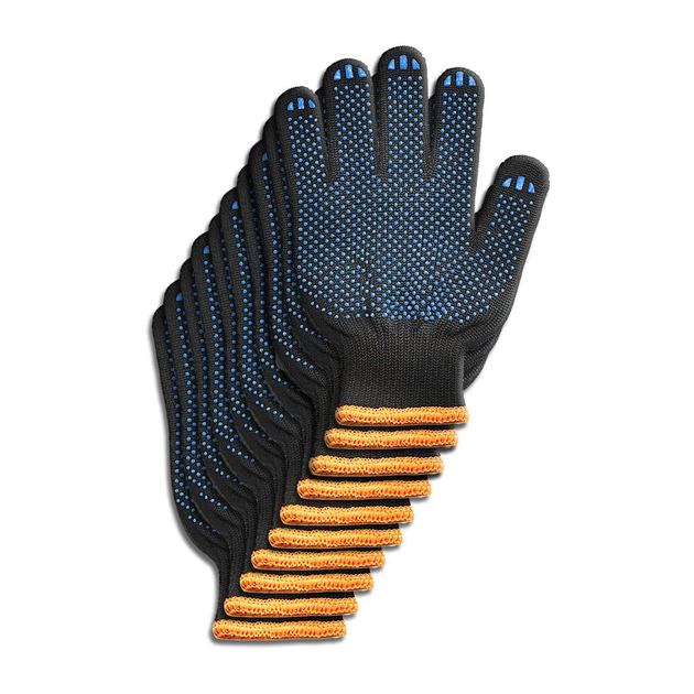 Защитные перчатки Stark Black 5 нитей 10 шт (510551101.10) - изображение 1