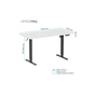 Комп'ютерний стіл OfficePro ODE1470WB White/Black (ODE1470WB) - зменшене зображення 8