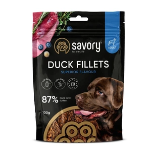 Ласощі для собак Savory Fillet Turkey With Duck 100 г (4820261921151) изображение 1