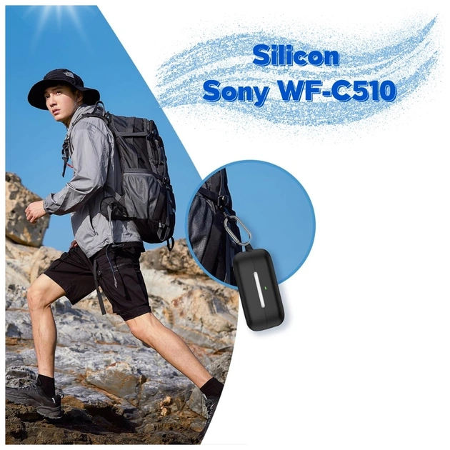 Чохол для навушників BeCover для Sony WF-C510 Black (714839) - picture 6