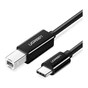 Кабель для принтера USB-C 2.0 to BM 2.0m US241 black Ugreen (50446) - зменшене зображення 1