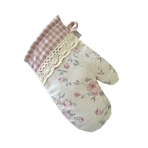 Кухонна прихватка Прованс Рукавичка Bella Троянди/Рожева клiтинка 33х16 (013537) зображення 1