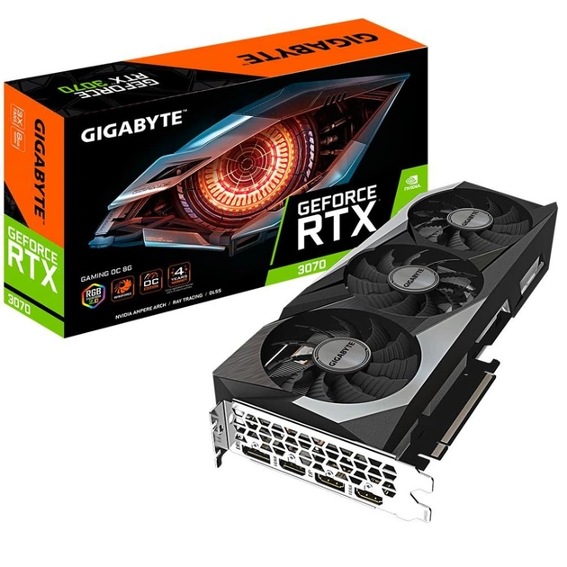Відеокарта GIGABYTE GeForce RTX3070 8Gb GAMING OC (GV-N3070GAMING OC-8GD) - изображение 1