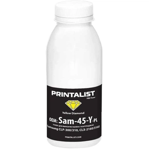 Тонер Printalist Samsung CLP-300/310,CLX-2160/3160 45г Yellow (Sam-45-Y-PL) зображення 1