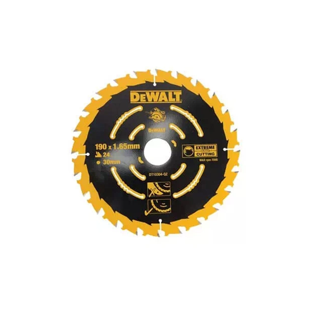 Диск пильный DeWALT EXTREME, 190 х 30 мм, 24 z, ATB, 18 град, быстрый рез (DT10304) - изображение 1