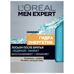 Лосьйон після гоління L'Oreal Paris Men Expert Гідра Енергетик Крижаний ефект 100 мл (3600522055709) зображення 1