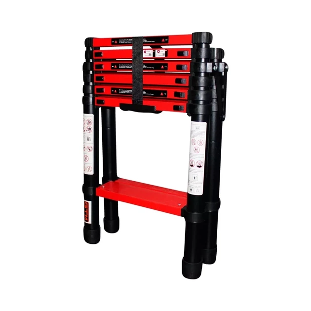 Драбина GTM cтрем'янка телескопічна 4сх., 1,4м (KME5045B) - picture 2