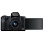 Цифровий фотоапарат Canon EOS M50 + 15-45 IS STM + 22 STM Double Kit Black (2680C055) - зменшене зображення 11