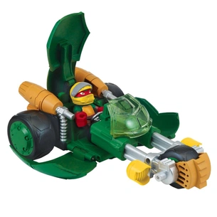 Бойовий транспорт TMNT Мотоцикл Стелс и эксклюзивная фигурка Рафаэля (96754) зображення 1