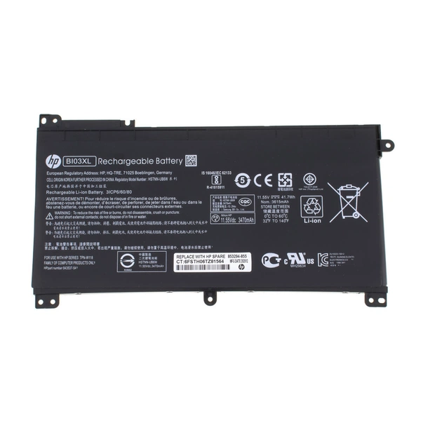 Акумулятор до ноутбука HP Stream 14-AX BI03XL, 3470mAh (41.7Wh), 3cell, 11.55V, Li-ion (A47672) - зображення 1