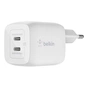 Зарядний пристрій Belkin 45W 2хUSB-С GAN PD PPS white (WCH011VFWH) - зменшене зображення 1
