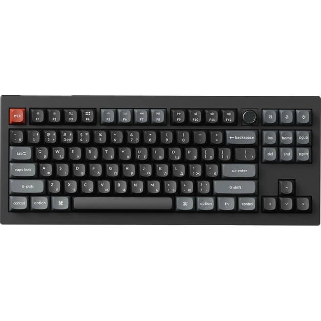 Клавіатура Keychron V3 Ultra Keychron Red Switch RGB UA Black (V3U-D1-UA) - зображення 1