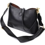 Сумка Vintage Жіноча із застібкою ґудзиком з натуральної шкіри Чорна (22319) - зменшене зображення 2