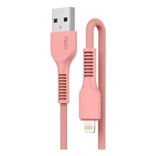 Дата кабель USB 2.0 AM to Lightning 1.0m AR88 2.4A peach Armorstandart (ARM65286) зображення 1