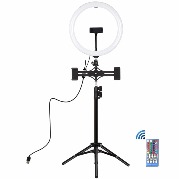 Набір блогера Puluz Ring USB LED lamp PKT3068B 11.8" + tripod 1.1 м (PKT3068B) - picture 1
