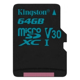 Карта пам'яті Kingston 64GB microSDXC class 10 UHS-I U3 Canvas Go (SDCG2/64GBSP) зображення 1
