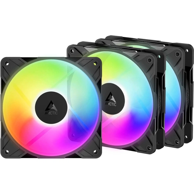 Кулер для корпуса Arctic P12 Pro Reverse A-RGB, 3 Pack (ACFAN00333A) - изображение 1