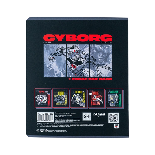 Зошит Kite DC Comics 24 аркушів, клітинка (DC24-238) - picture 5