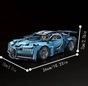Конструктор Bugatti Chiron Blue 1084 деталі - зменшене зображення 4