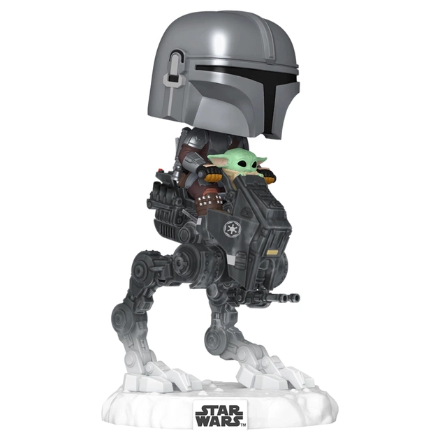 Фигурка Funko Pop Rides серии Мандалорец и Грогу - Мандо из Грогу на вездеходе (90812) - изображение 1