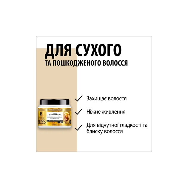 Маска для волосся Gliss 4-In-1 Deep Care Nourishment 400 мл (9000101726053) - picture 4
