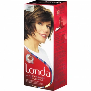 Фарба для волосся Londa стійка проти сивини 34 Золотий Каштан (4056800871674) зображення 1