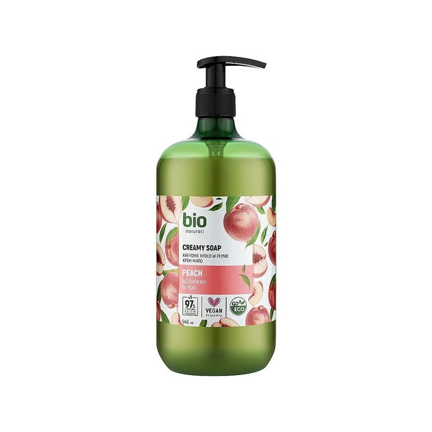 Жидкое мыло Bio Naturell Peach Creamy Soap Персик 946 мл (4820168434419) - изображение 1