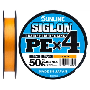 Шнур Sunline Siglon PE н4 150m 3.0/0.296mm 50lb/22.0kg помаранчевий (1658.09.38) зображення 1