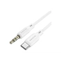 Кабель мультимедійний USB-C to 3.5mm M 1.0m white BOROFONE (6941991101076) - зменшене зображення 3