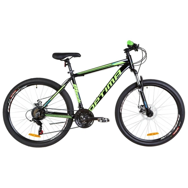 Велосипед Optimabikes 26" MOTION AM DD рама-18" 2019 чорно-салатово-синій (OPS-OP-26-142) - зображення 1