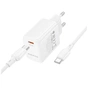 Зарядний пристрій BOROFONE BN26 Fuente USB-C PD20W + cable USB-C to USB-C White (6941991120251) - зменшене зображення 3
