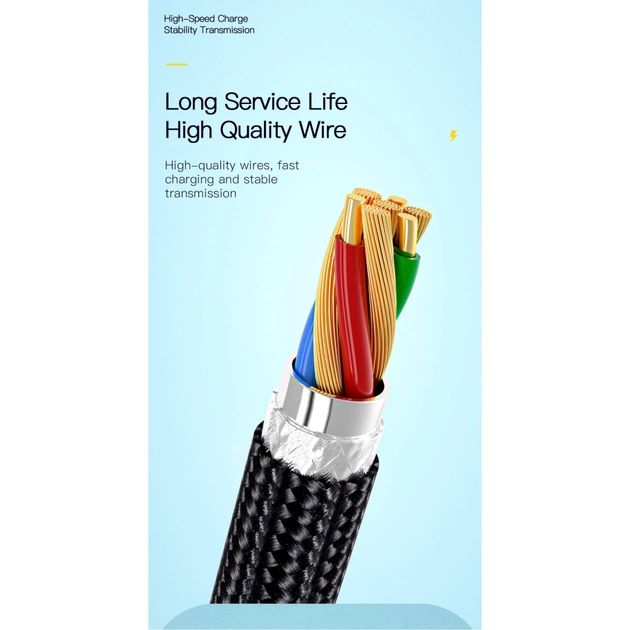 Дата кабель USB 2.0 AM to USB-C 3.0m 7A black Essager (EXCT-XCC01) - picture 10