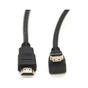Кабель мультимедійний HDMI M to HDMI M 1.5m V1.4 90° corner black Merlion (YT-HDMI(M)/(M)HS-1.5m-90°) - зменшене зображення 2