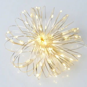 Гірлянда YES! Fun Нитка на мідному дроті 100 LED Тепло-біла 10 м Статична USB (975035) зображення 1