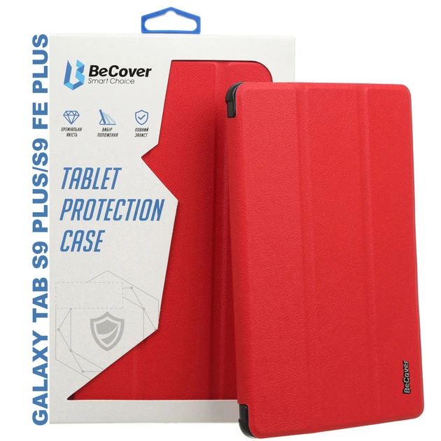 Чехол для планшета BeCover Smart Case Samsung Tab S9 Plus (SM-X810/SM-X816)/S9 FE Plus (SM-X610/SM-X616) 12.4" Red (710325) - изображение 1