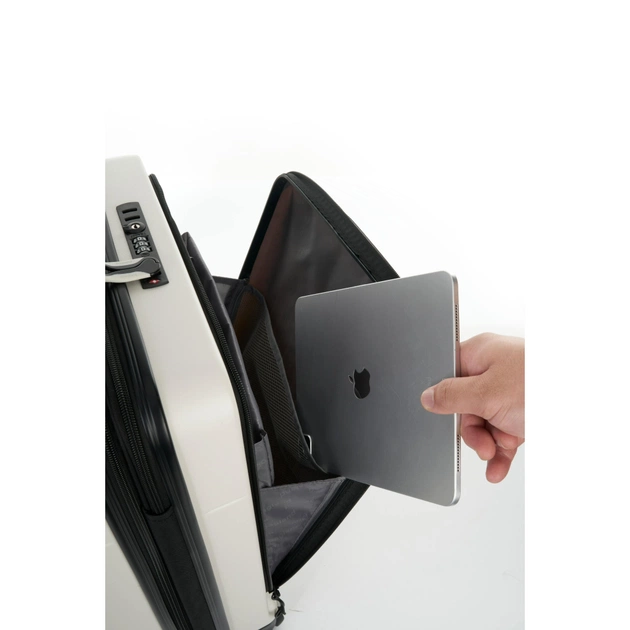 Валіза Bagland маленька 40 л біла (1140721769) - зображення 7