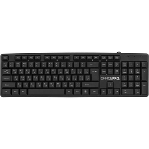 Клавіатура OfficePro SK166 USB Black (SK166) зображення 1