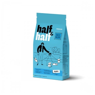 Сухий корм для собак Half&Half для цуценят усіх порід з яловичиною 2 кг (4820261920703) зображення 1