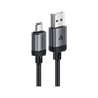 Дата кабель USB 2.0 AM to USB-C 1.2m 3.0A 18W aluminum alloy Black Acefast (6974316283782) - зменшене зображення 2