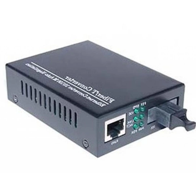 Медіаконвертер Merlion 10/100Base-TX to 100Base-F 1310нм, SM, SC/RJ-45, 25 км + БП (MLMC100M / 1310 WDM / 03904) - picture 1