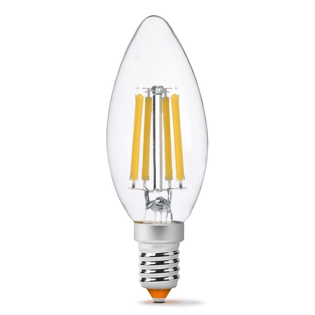 Лампочка Videx Filament C37F 6W E14 3000K 220V (VL-C37F-06143) - зображення 1