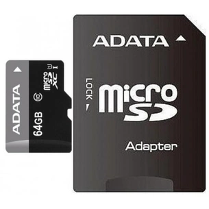 Карта пам'яті ADATA 64GB microSD class 10 UHS-I (AUSDX64GUICL10-RA1) зображення 1